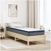 vidaXL Matras Topper 70 x 200 cm dik Jacquard stof Wit