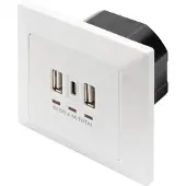 Digitus DA-70618 USB-laadbus Met USB Wit