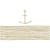 Ppd Lunch servetten Pure Anchor gold - - 33x33 cm