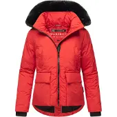 MARIKOO Winterjas rood / zwart