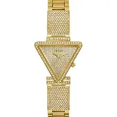 GUESS Analoog horloge 'FAME' champagne / goud / transparant