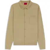 HUGO Gebreid regular-fit jack met geribde details