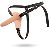 You2Toys - Strap-on dildo vibrator - oplaadbaar - huidkleurig