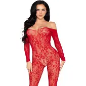 Leg avenue - Lace Bodystocking - Rood