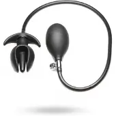 Master Series Opblaasbare Siliconen Anaal Plug - Zwart