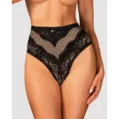 Obsessive Olvidia - dames slip - bloemenprint - zwart