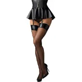 Obsessive Sexy Zwarte Kousen L/XL wetlook rand