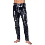 Black Level Men's lak Trousers - Zwart