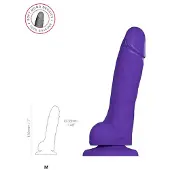 Strap-On-Me - Soft Realistic - Dildo Met Zuignap - Paars - Maat M
