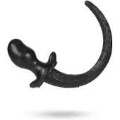 Vuxen - Beagle Puppy Tail - Buttplug met Staart - Zwart Medium