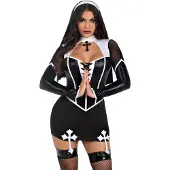 Leg avenue - Holy Hottie Kostuum - M - Zwart