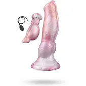 Kiotos Monstar - Breezefury - Opblaasbare Dildo - Roze/Wit