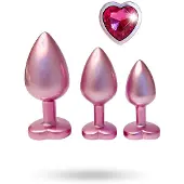Dream Toys Dreamtoys Gleaming Love - hartvormige buttplugset (roze)