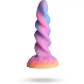 XR Brands Creature Cocks Moon Rider - oplichtende eenhoorn dildo - siliconen - paars roze