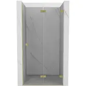 Mexen Lunar-F opvouwbare douchedeur rechts 65 , transparant, geborsteld goud - 836-065-000-55-00-P