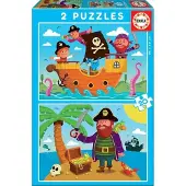 Educa - puzzel - 2 x 20 stuks - piraten