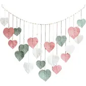 Semoic Grote macramé wandhanger - chique decoratieve bladerenlinten