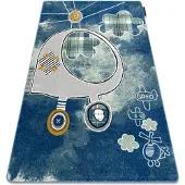 Rugsx Tapijt PETIT HELICOPTER vliegtuigen blauw 80x150 cm