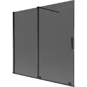 Mexen Velar badwand tweedelig schuifbaar 170 x 150 , grafiet, zwart - 896-170-000-41-70