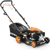 FUXTEC FX-RM4346, grasmaaier met wielaandrijving, geschikt voor oppervlakken tot 400 m², maaibreedte 42 cm, maximale snijhoogte 2,5 cm, aanbevolen snijhoogte 7 cm, 3000 RPM