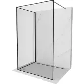 Mexen Kioto douchewand Walk-in 140 x 100 , zwarte lijst, zwart - 800-140-212-70-70-100