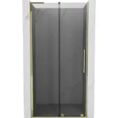 Mexen Velar L schuifdouchedeur 120 , grafiet, goud - 871-120-003-41-50