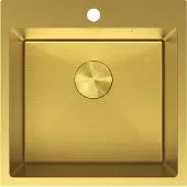 Mexen Solix stalen gootsteen 1-compartiment 500 x 500 , gouden HC - 6407501000-55HC