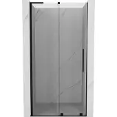 Mexen Velar L schuifdouchedeur 110 , transparant, zwart - 871-110-003-01-70