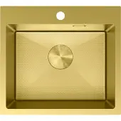 Mexen Solix stalen spoelbak 1-kompartiment 500 x 450 , gouden HC - 6402501000-55HC