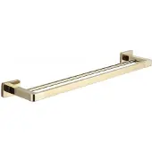 Mexen Asis dubbele handdoekhouder, goud - 7017625-50
