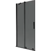 Mexen Velar badwand 2-delige schuifbare 95 x 150 , grafiet, zwart - 896-095-000-41-70