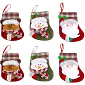 Jojomino Kerstkousen snoep cadeauzak 3D Kerstman sneeuwpop-eland sokken decoratie