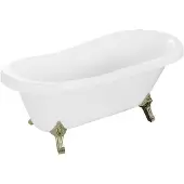 Mexen Retro vrijstaande badkuip 150 x 73 , wit, gouden poten - 53251507300-50