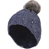 Heat Holder - Thermische pomponhoed voor dames - Blauw