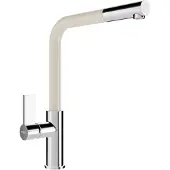Mexen Flora keukenkraan, chroom/beige - 670401-09