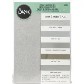 SIZZIX 50 vellen Opulent cardstock silver -