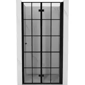 Mexen Mist-F douchedeur opvouwbaar rechts 120 , zwarte ruit, zwart - 8A6-120-000-70-77-P