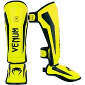 Venum Elite Kids Kinder Scheenbeschermers Geel Zwart - M