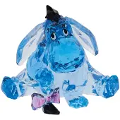 Enesco Facets Disney Winnie de Poeh Eeyore zittend beeldje 3 inch blauw