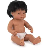Miniland Latin With Implant Baby Doll 38 Cm Zwart Kinderen