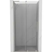 Mexen Velar L schuifdouchedeur 100 , transparant, geborsteld nikkel - 871-100-003-01-97