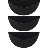 TAUOH 3 stuks 16 inch halfronde plantenbakvoeringen, stoffen plantencirkel, bloemenmand, vervangende viltvoering
