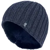 Heat Holder - Heren Geribbelde Gebreide Muts 3.4 Tog - Marine