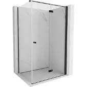 Mexen Mist-F opvouwbare douchecabine rechts 70 x 90 , transparant, zwart - 8A6T-070-090-70-00-P