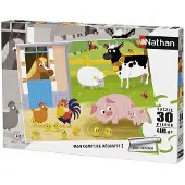 Nathan Puzzel Boerderij 30 stukken - - Mix - Groen - Educatief spel 10 jaar