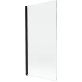 Mexen Mist badwand 1-deurs 90 x 150 , transparant, zwart - 8A9-090-001-70-00