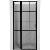 Mexen Mist draaideur douche links 75 , zwart rooster, zwart - 8A4-075-000-70-77-L