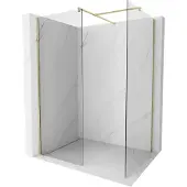 Mexen Kioto douchewand Walk-in 100 x 85 , transparant, goud - 800-100-202-50-00-085