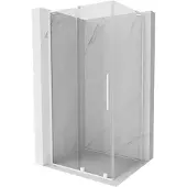 Mexen Velar L schuifdeur douchecabine 90 x 70 , transparant, wit - 871-090-070-03-20
