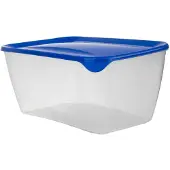 Keter Fresh & Go rechthoekige voedselcontainer 5L - transparant/blauw